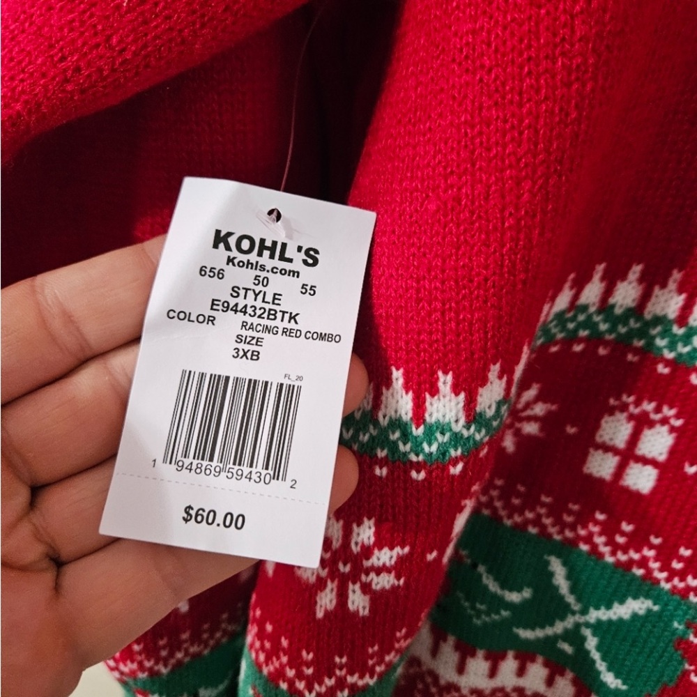 💥🆕💥JOLLIDAY Santa Golf Holiday Sweater Size: 3XB - Picture 5 of 6